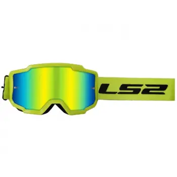 LS2 CHARGER GOGGLES MOTOKROS GÖZLÜK (IRIDIUM CAMLI) NEON SARI