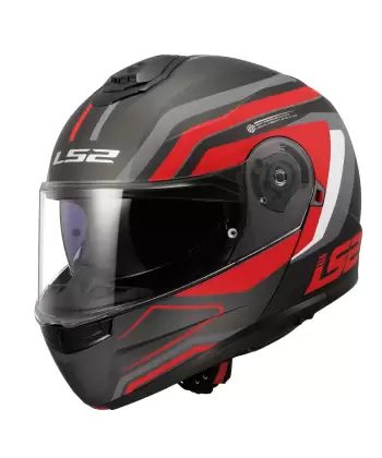 LS2 STROBE 2 PHANTOM MAT TITANIUM-GRİ-KIRMIZI KASK MAT TITANIUM - GRİ KIRMIZI
