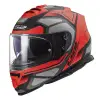 LS2 STORM 2 FASTER MAT KIRMIZI-TITANIUM KASK MAT KIRMIZI - TITANIUM