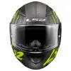 LS2 RAPID 2 RAVEN KASK MAT SİYAH - GRİ - NEON SARI