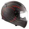 LS2 RAPID 2 TAKAROA KASK MAT SİYAH - KIRMIZI