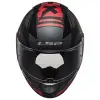 LS2 RAPID 2 XTREET KASK MAT SİYAH - KIRMIZI