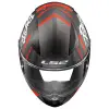 LS2 RAPID 2 RAVEN KASK MAT SİYAH  - KIRMIZI - BEYAZ