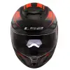 LS2 STREAM 2 FURY KASK MAT SİYAH - GRİ - KIRMIZI