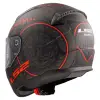 LS2 RAPID 2 TAKAROA KASK MAT SİYAH - KIRMIZI