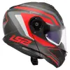 LS2 STROBE 2 PHANTOM MAT TITANIUM-GRİ-KIRMIZI KASK MAT TITANIUM - GRİ KIRMIZI