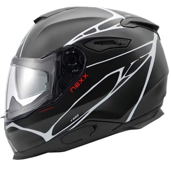 NEXX Y.100 B-SIDE KASK MAT SİYAH - BEYAZ