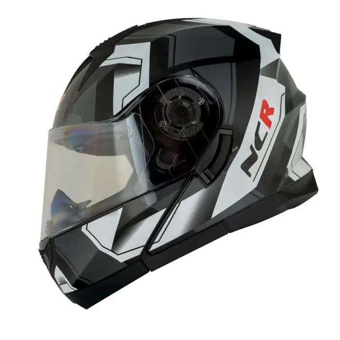 KASK ÇENE AÇILIR VİSORLÜ A KALİTE 162 ECE BELGELİ- PARLAK BEYAZ GRAFİK