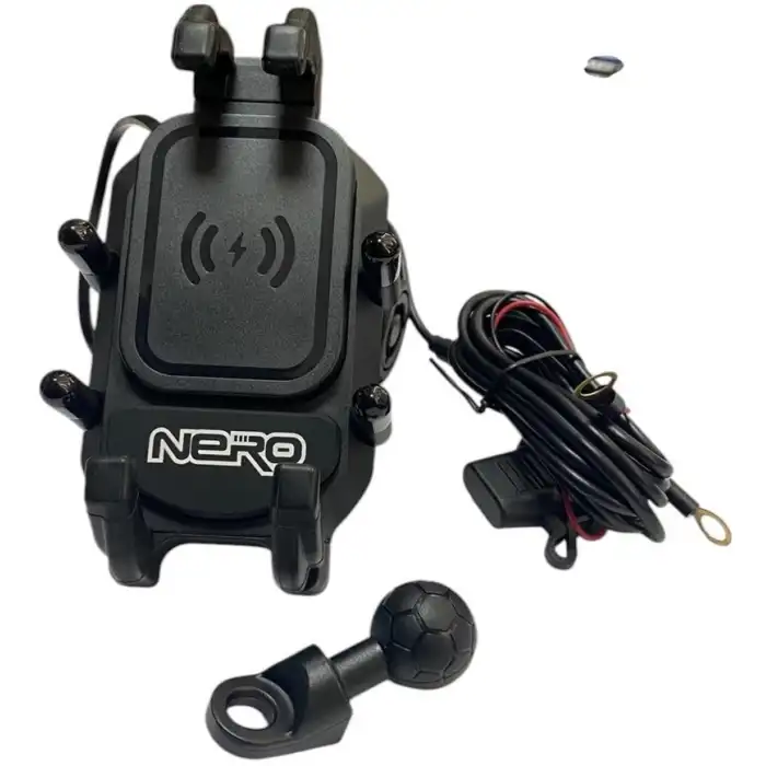 NERO - ( ŞARJLI W-707 ) AYNA BAĞLANTILI TELEFON TUTUCU (TİTREŞİM MODÜLLÜ)