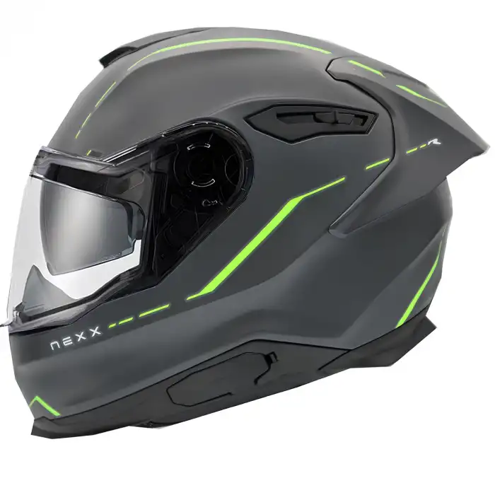 NEXX Y.100R REACT KASK MAT GRİ - YEŞİL