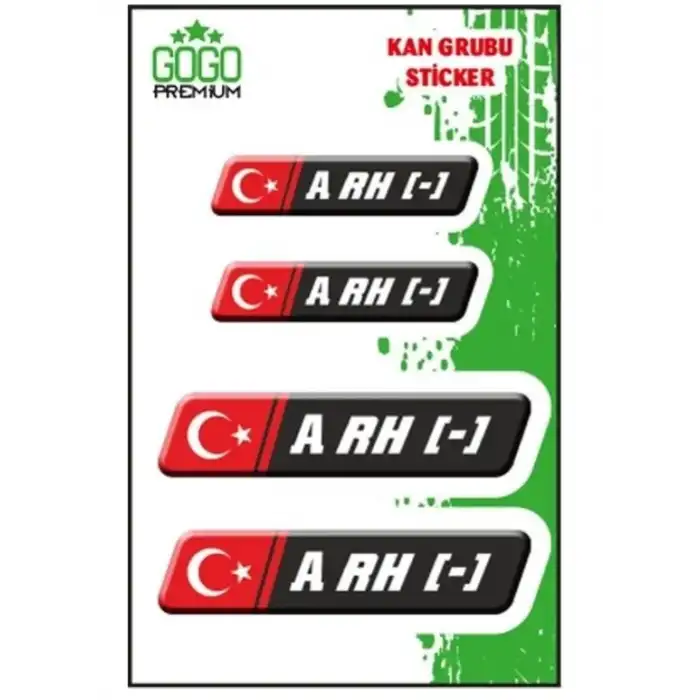 KAN GURUBU SİYAH DÖRTLÜ ETİKET A RH-