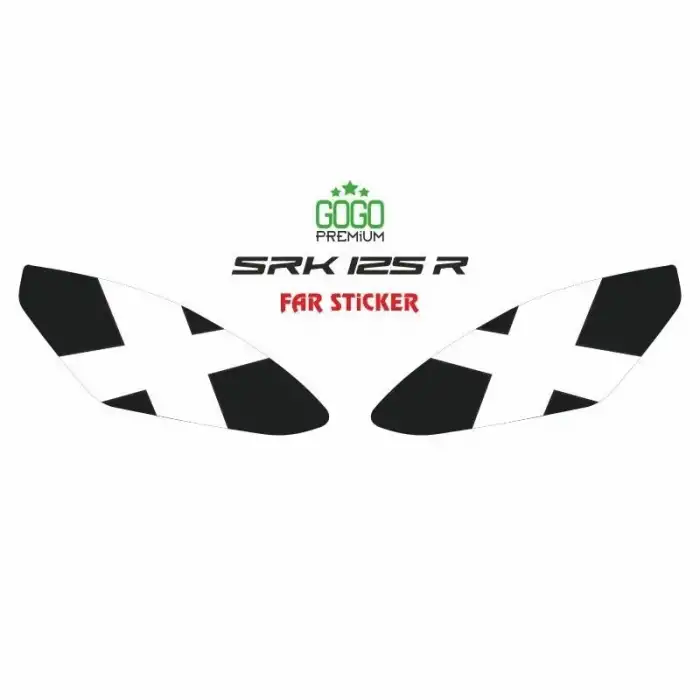 RKS SRK 125 R 2023 - 2025 UYUMLU FAR STİCKER BEYAZ X