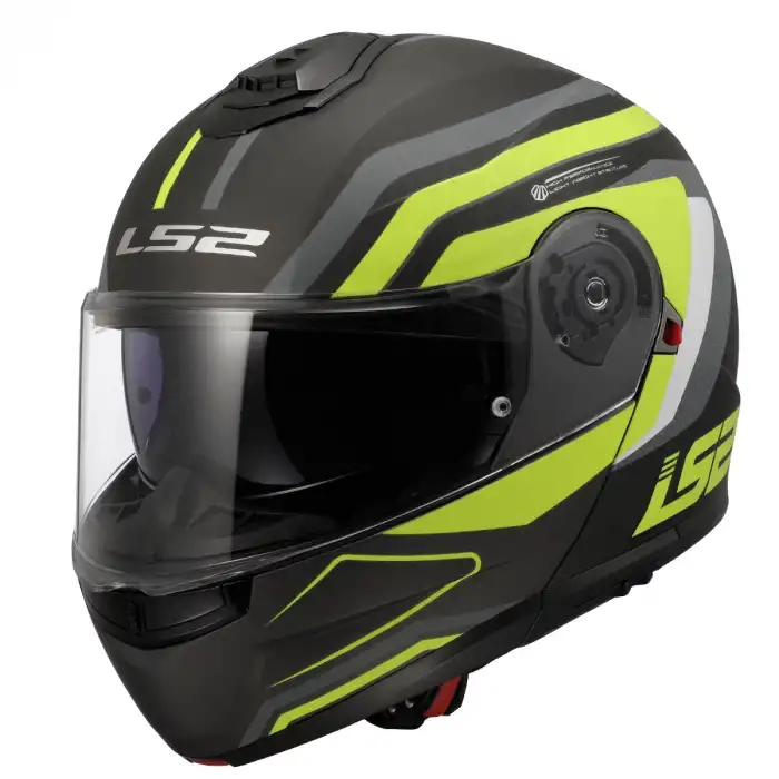 LS2 STROBE 2 PHANTOM MAT TITANIUM-NEON SARI KASK MAT TITANIUM - NEON SARI
