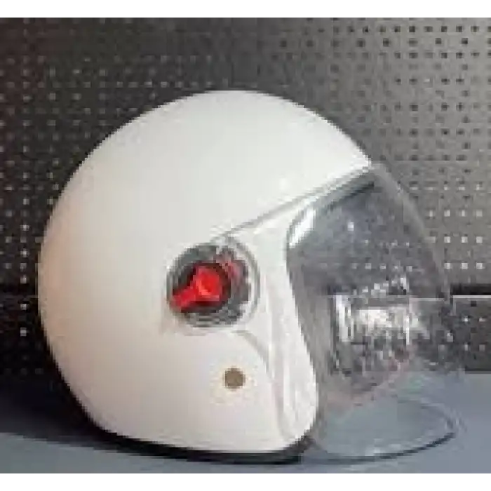 MOTOR KASK ÇENESİZ YAZLIK PEMBE BEYAZ SİYAH AYM