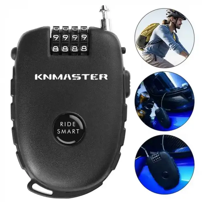 KNMASTER MOTORSİKLET KASK KİLİDİ +KNMASTER KARBON ÇANTA HEDİYELİ –ESNEK KABLO VE ÜST DÜZEY KORUMA