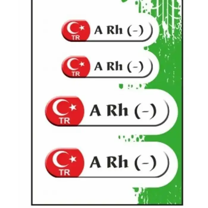 KAN GURUBU BEYAZ DÖRTLÜ ETİKET ARH-