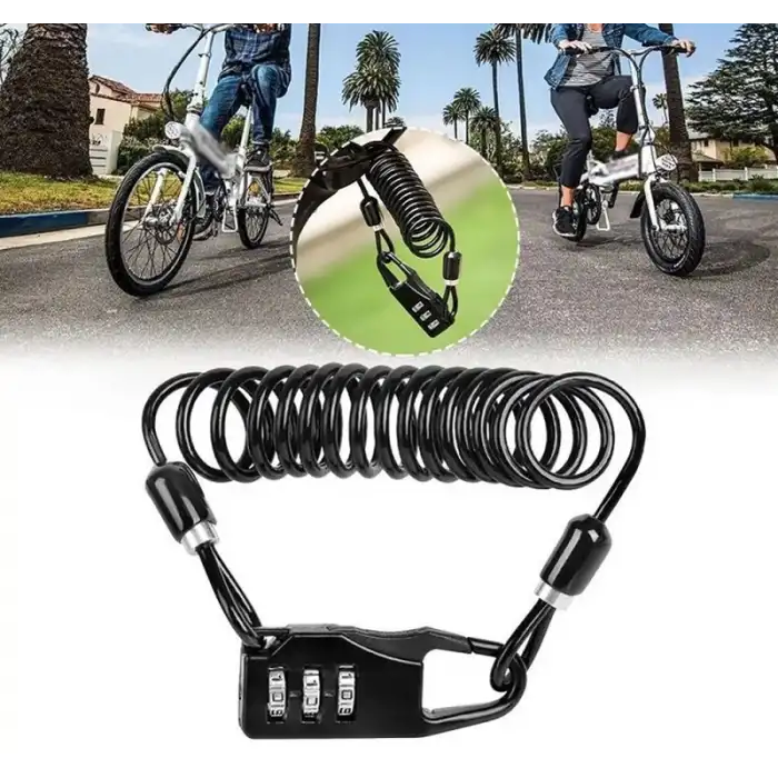 ARVEN-23 ŞİFRELİ + KABLOLU KİLİT ZX-2127-1 (3 KADEMELİ)