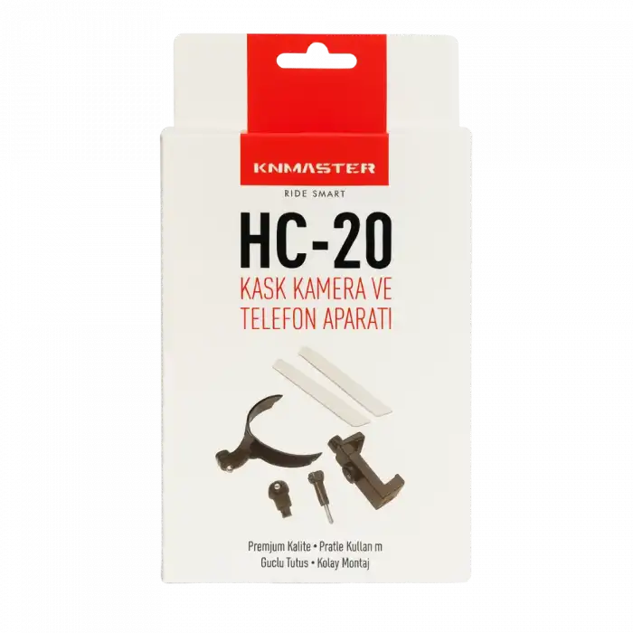 KNMASTER HC-20 KASK ÇENE YAPIŞTIRICILI TELEFON VE AKSİYON KAMERA TUTUCU FULL SET