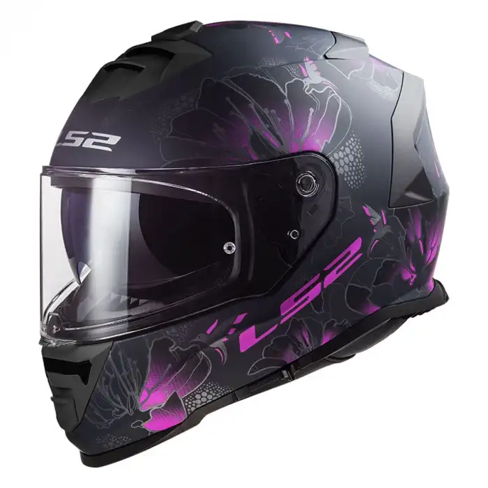 LS2 STORM 2 BURST MAT SİYAH-PEMBE KASK MAT SİYAH - PEMBE