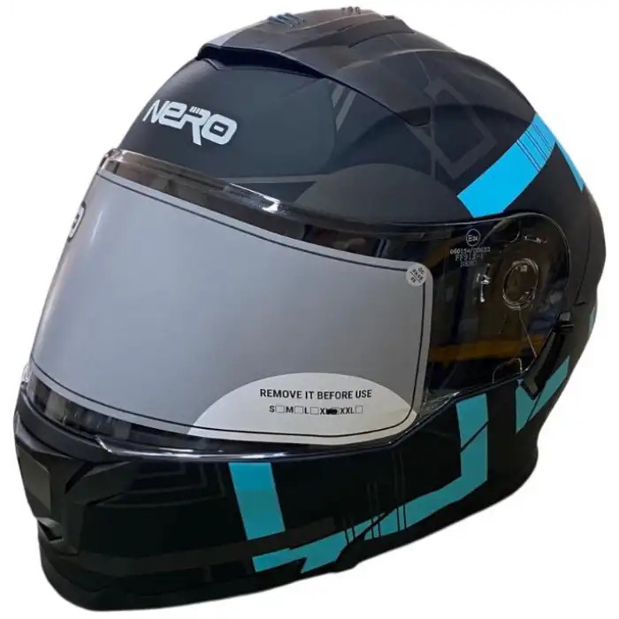 NERO ÇENE AÇILIR KASK 912 MAT SİYAH-NAVY MAVİ MAT SİYAH - NAVY MAVİ