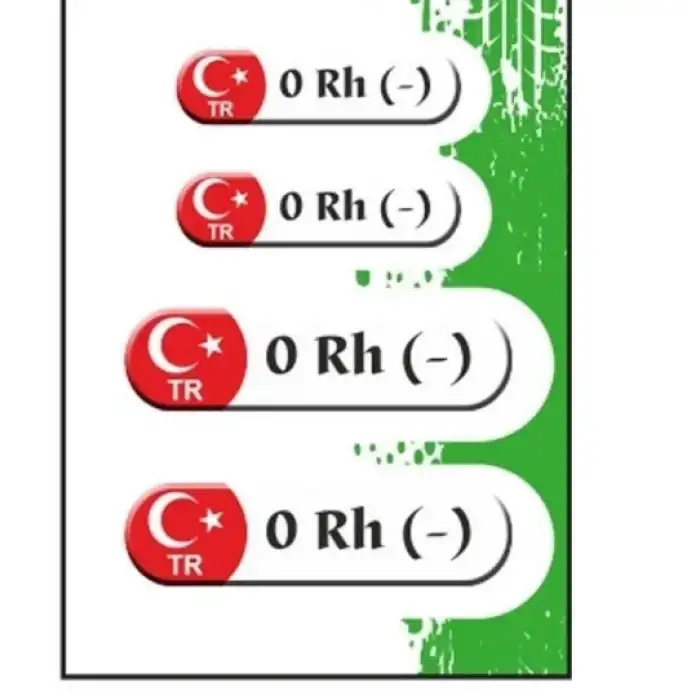 KAN GURUBU BEYAZ DÖRTLÜ ETİKET 0RH-