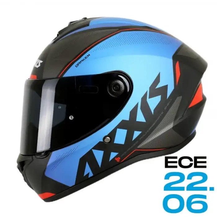 AXXIS DRAKEN S GEAR E7 MATT MAVİ KASK MAT MAVİ