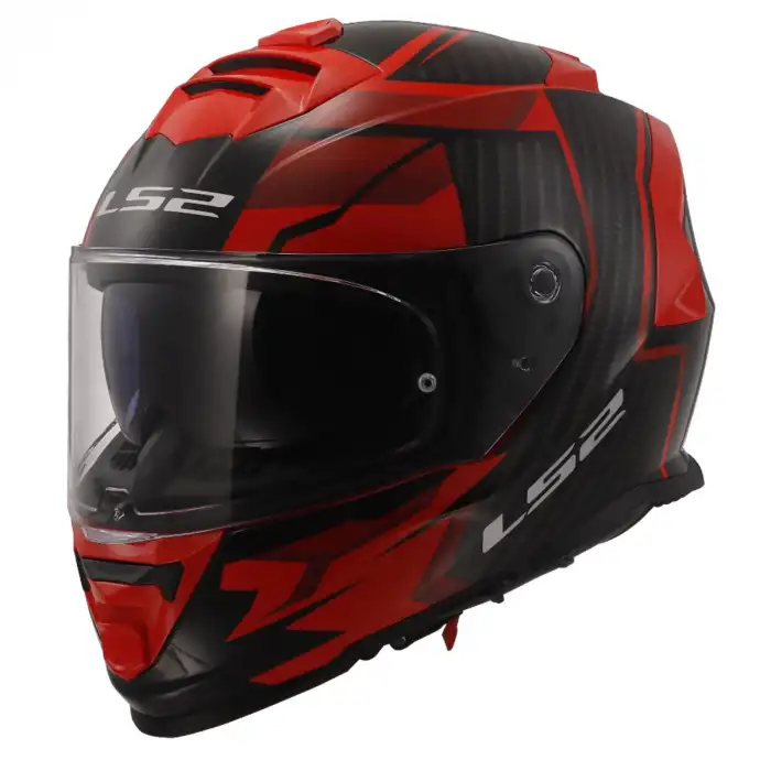 LS2 STORM 2 TRACKER KASK SİYAH - KIRMIZI