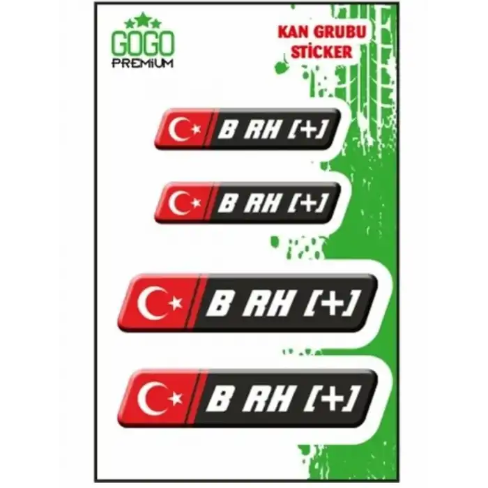 KAN GURUBU SİYAH DÖRTLÜ ETİKET B RH+