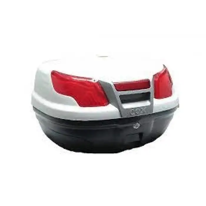 MOTOSİKLET ARKA ÇANTA BEYAZ COX 48 LT