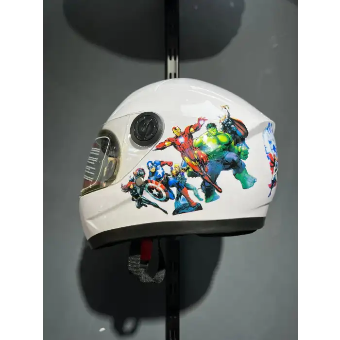 ÇOCUK KASKI KAPALI BEYAZ