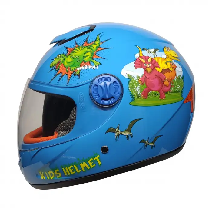 PRO HELMETS SY118 Full Face Çocuk Kask DINO BLUE MAVİ
