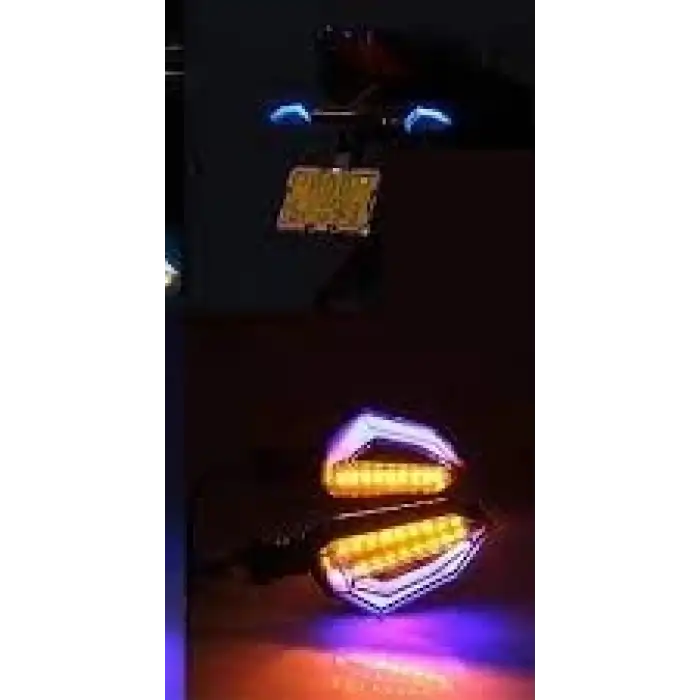 BÜYÜK KAYAR LED SİNYAL ÇİFT RENK MATRİX TURUNCU