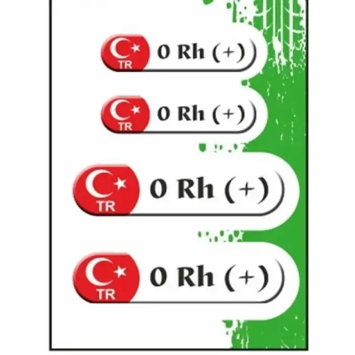 KAN GURUBU BEYAZ DÖRTLÜ ETİKET 0RH+