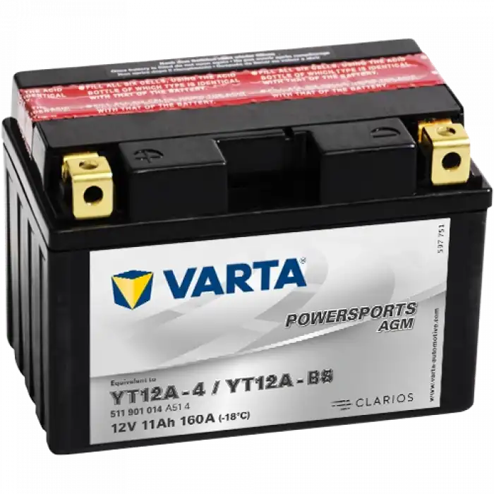 VARTA 12-11 YATIK  AGM T12A-BS 12V11Ah 160A AKÜ
