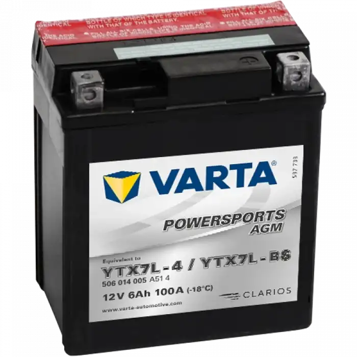 VARTA 12-7 DİK YTX7L - BS - 100A AKÜ