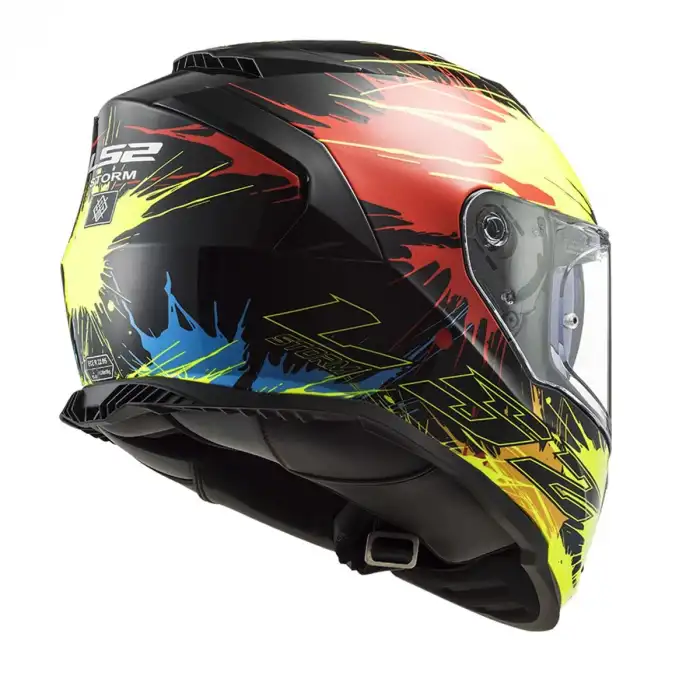 LS2 STORM 2 DROP KASK SİYAH - SARI - KIRMIZI