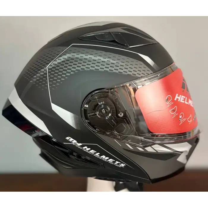 MH ÇENE AÇILIR KASK SİYAH BEYAZ