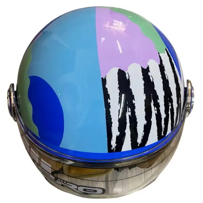 KASK ÇENESİZ Y.M NERO  MAVİ - YEŞİL