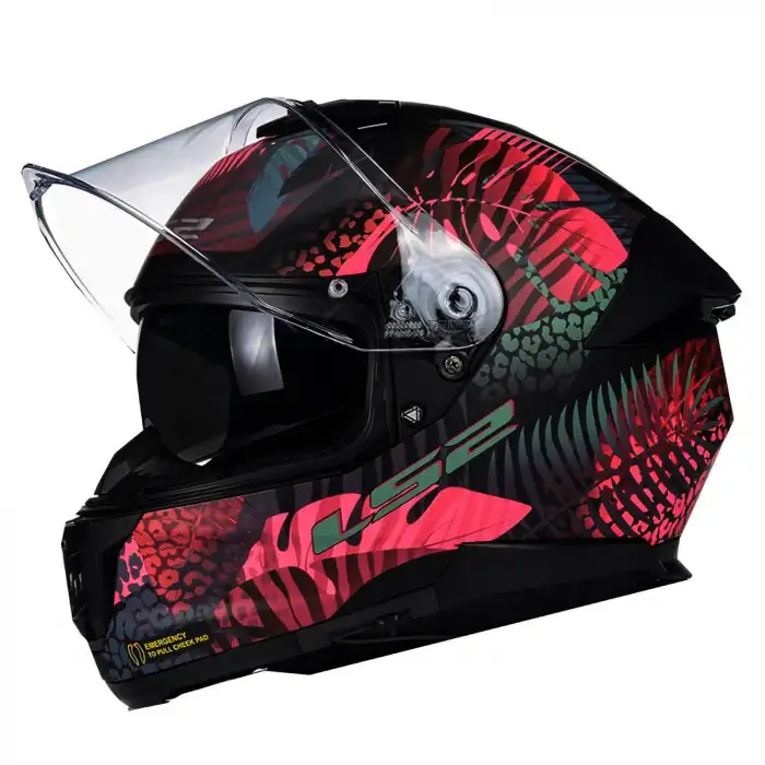 LS2 STREAM 2 FURY KASK SİYAH - MAVİ - PEMBE