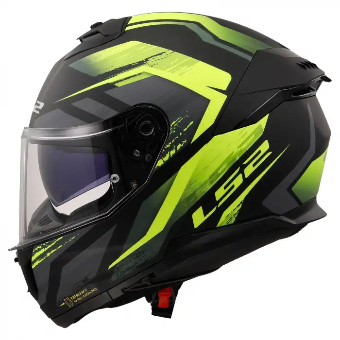 LS2 STREAM 2 FURY KASK MAT SİYAH - GRİ - NEON SARI