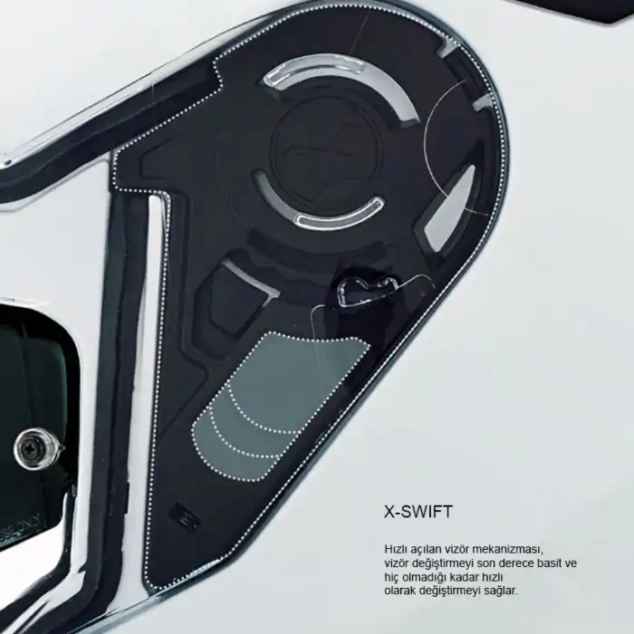 NEXX SX.100 GIGABOT KASK MAT GRİ - KIRMIZI