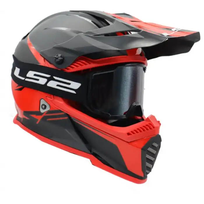 LS2 CHARGER GOGGLES MOTOKROS GÖZLÜK (IRIDIUM CAMLI) SİYAH