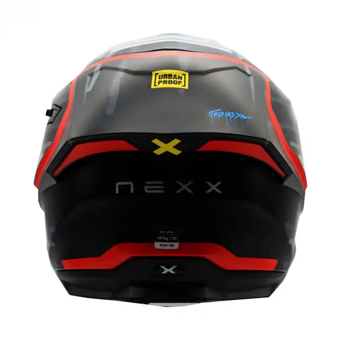 NEXX Y.100R URBANGRAM KASK MAT SİYAH - KIRMIZI