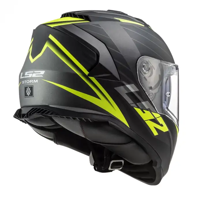 LS2 STORM 2 NERVE MAT SİYAH-NEON SARI KASK M
