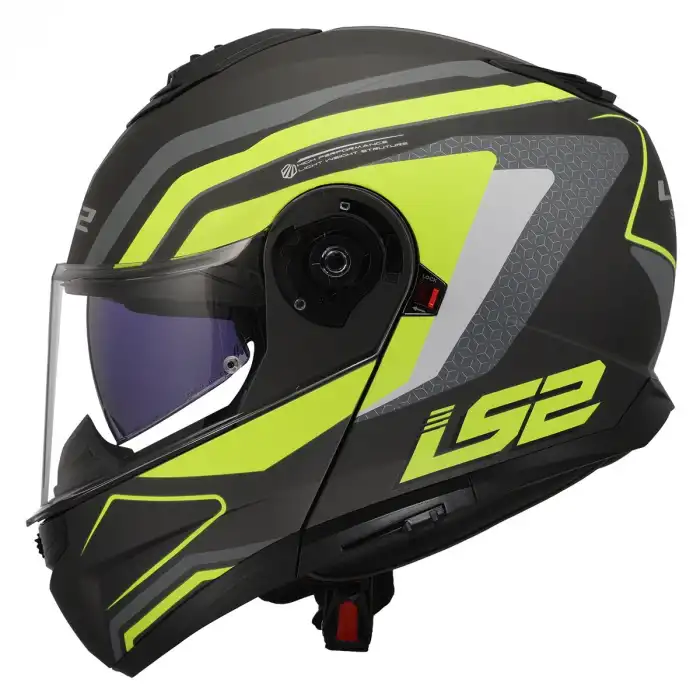 LS2 STROBE 2 PHANTOM MAT TITANIUM-NEON SARI KASK MAT TITANIUM - NEON SARI
