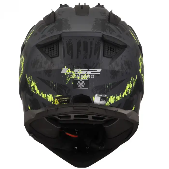 LS2 PIONEER 2 CRAZY MAT SİYAH-GRİ-NEON SARI KASK
