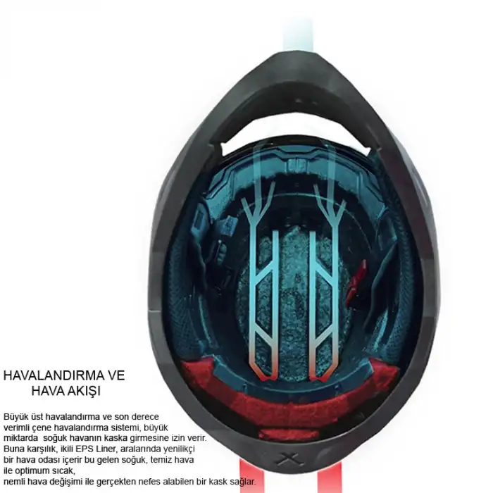 NEXX SX.100 GIGABOT KASK MAT GRİ - KIRMIZI