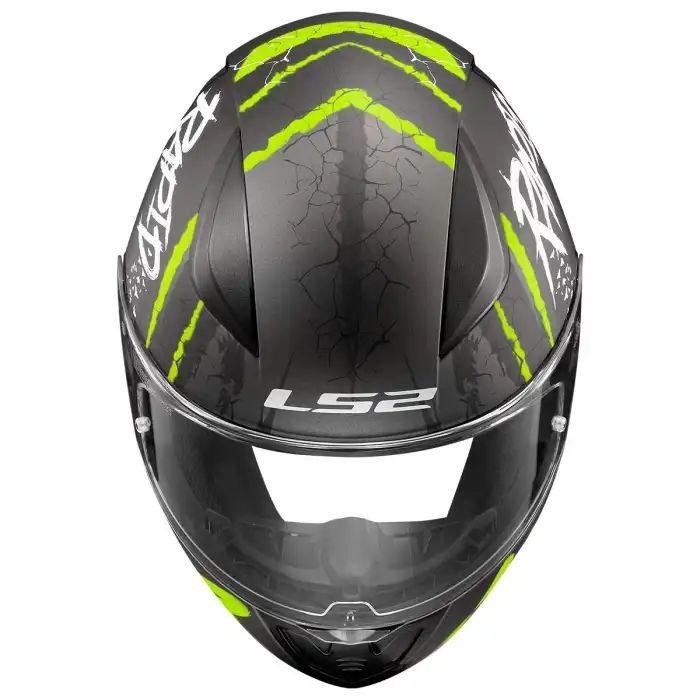 LS2 RAPID 2 RAVEN KASK MAT SİYAH - GRİ - NEON SARI