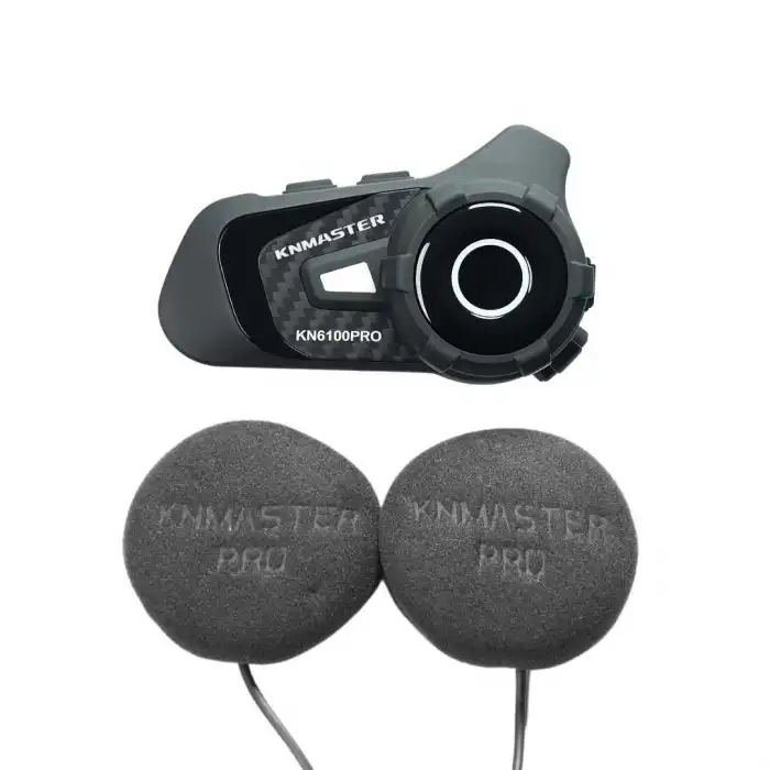 KNMASTER KN6100 PRO KASK İNTERKOM SETİ - KARBON SİYAH
