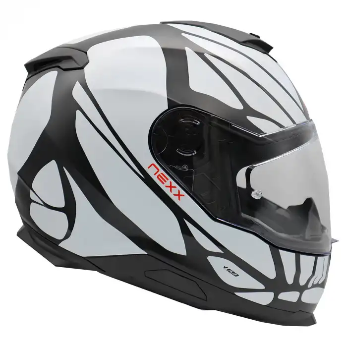 NEXX Y.100 B-SIDE KASK MAT SİYAH - BEYAZ